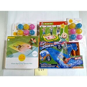 Nerf Sun Squad Cocomelon Water Toy Bundle Kids New Slide Splash Mat Water Balls